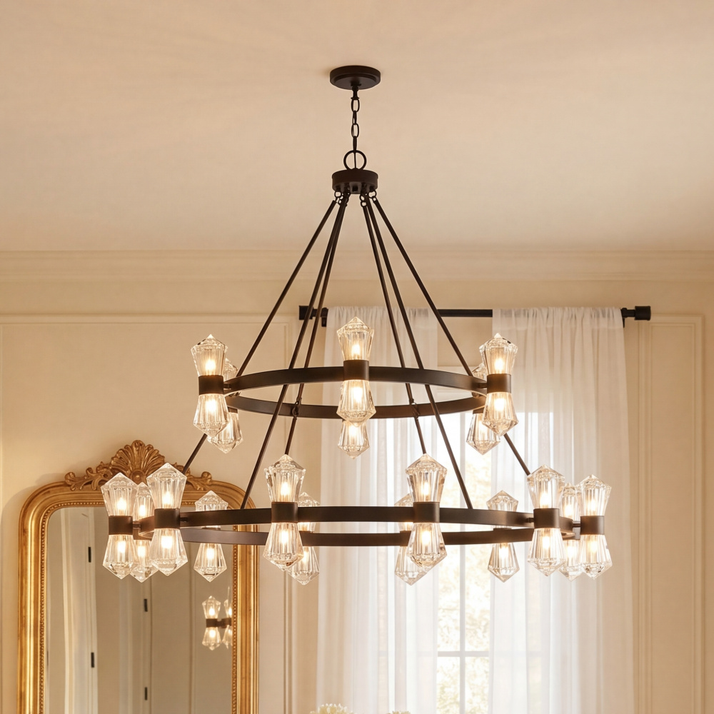 Dryden 36-Light LED Chandelier in Matte Black