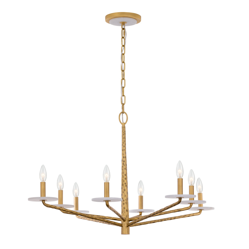 Judi 8-Light Chandelier in Distressed Gold by Breegan Jane