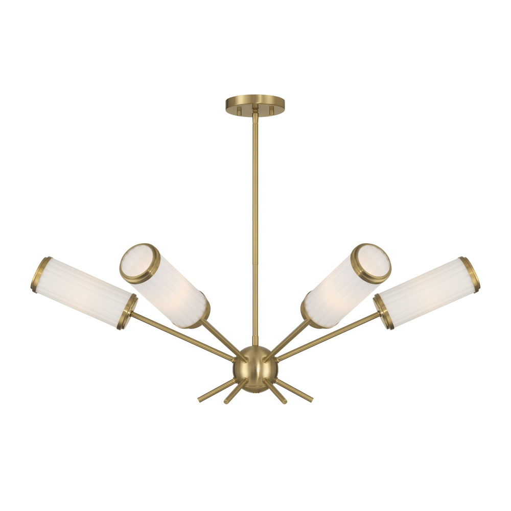 Denison 6-Light Chandelier in Warm Brass by Dann Foley