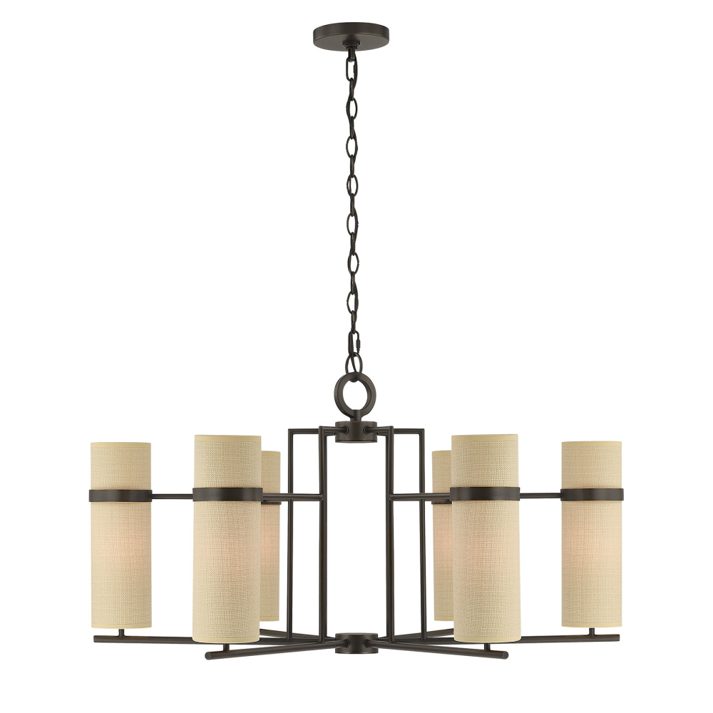 Weston 6-Light Chandelier in Mediterranean Bronze by Dann Foley
