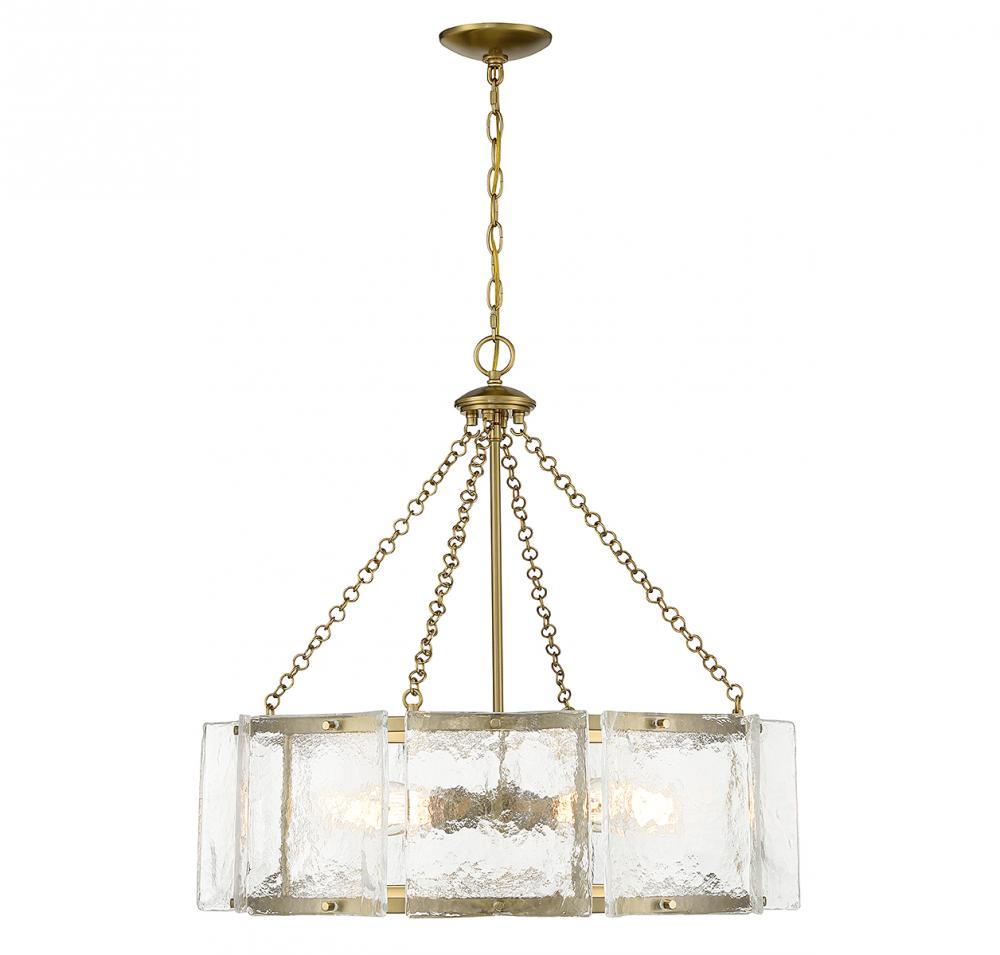 Genry 5-Light Pendant in Warm Brass