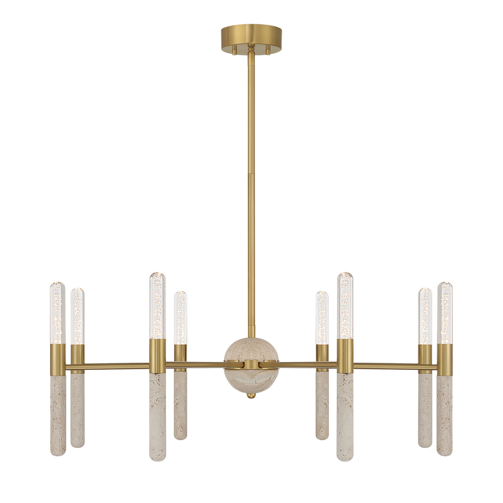 Linden 8-Light Chandelier in Warm Brass