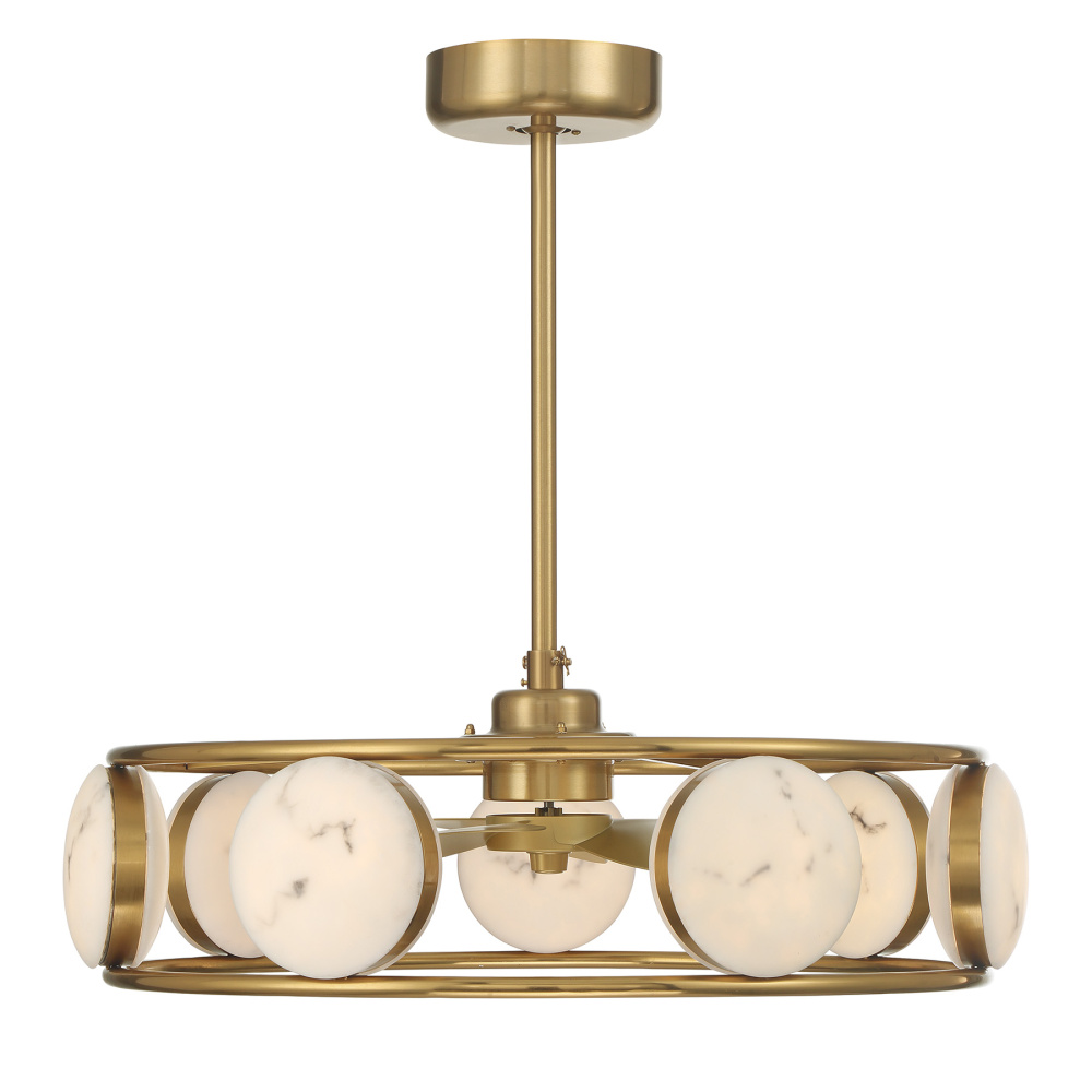 Castra LED Fan D'Lier in Warm Brass