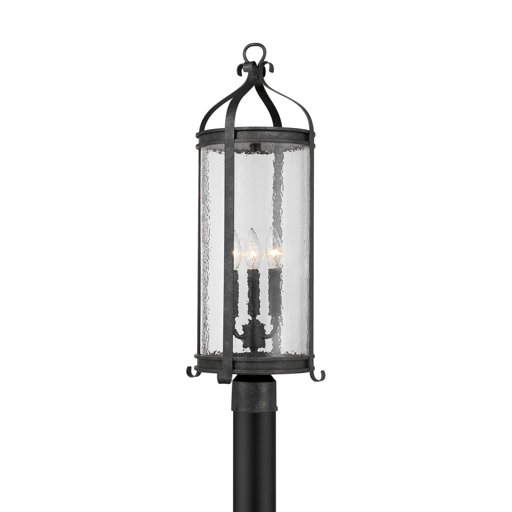 Preston 3-Light Outdoor Post Lantern in Iron Oxide