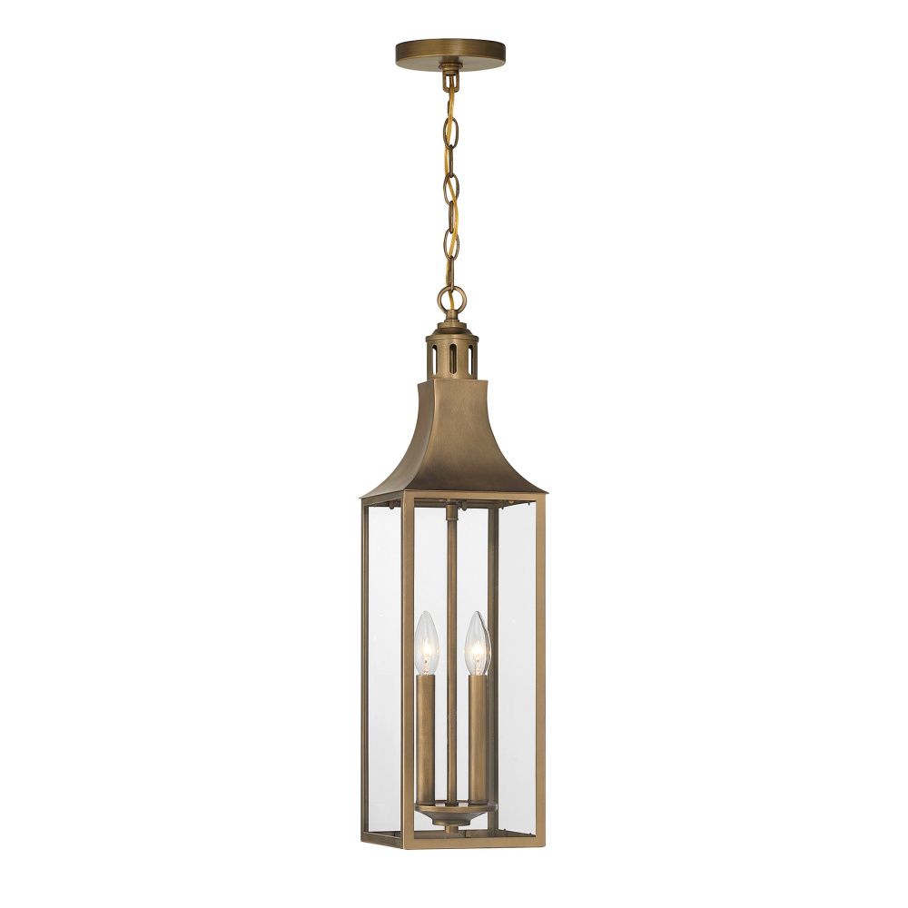 Lancaster 2-Light Outdoor Hanging Lantern in Atlas Bronze