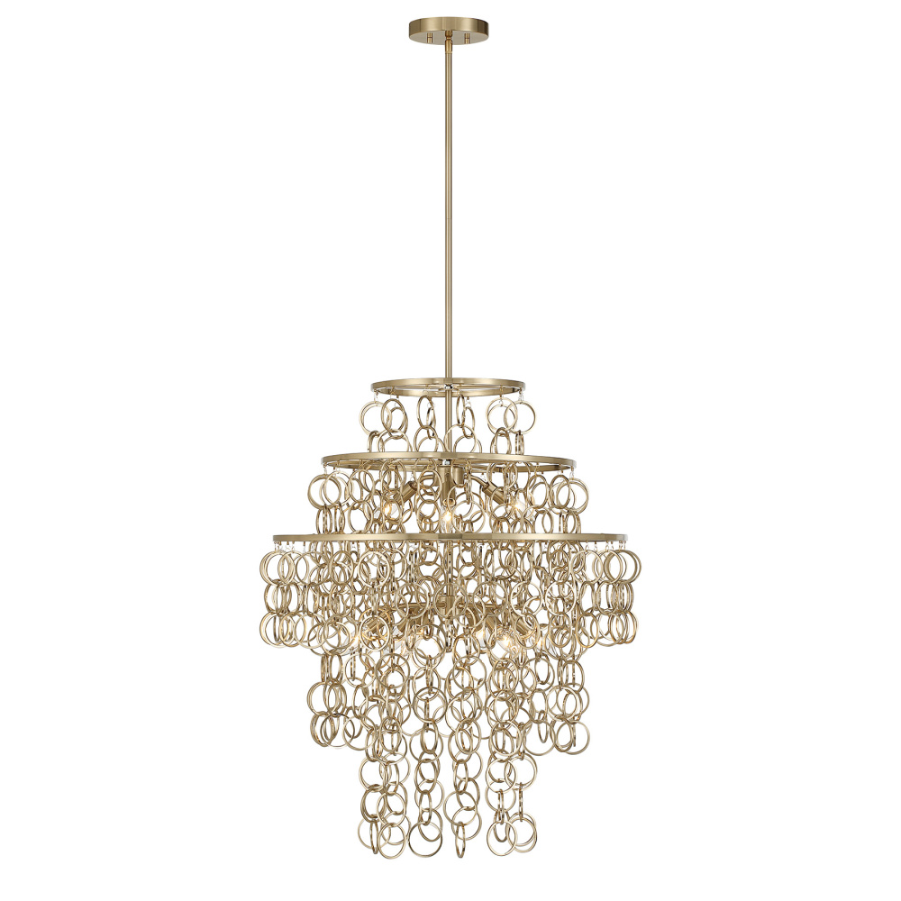 Sententas 9-Light Pendant in Noble Brass by Breegan Jane