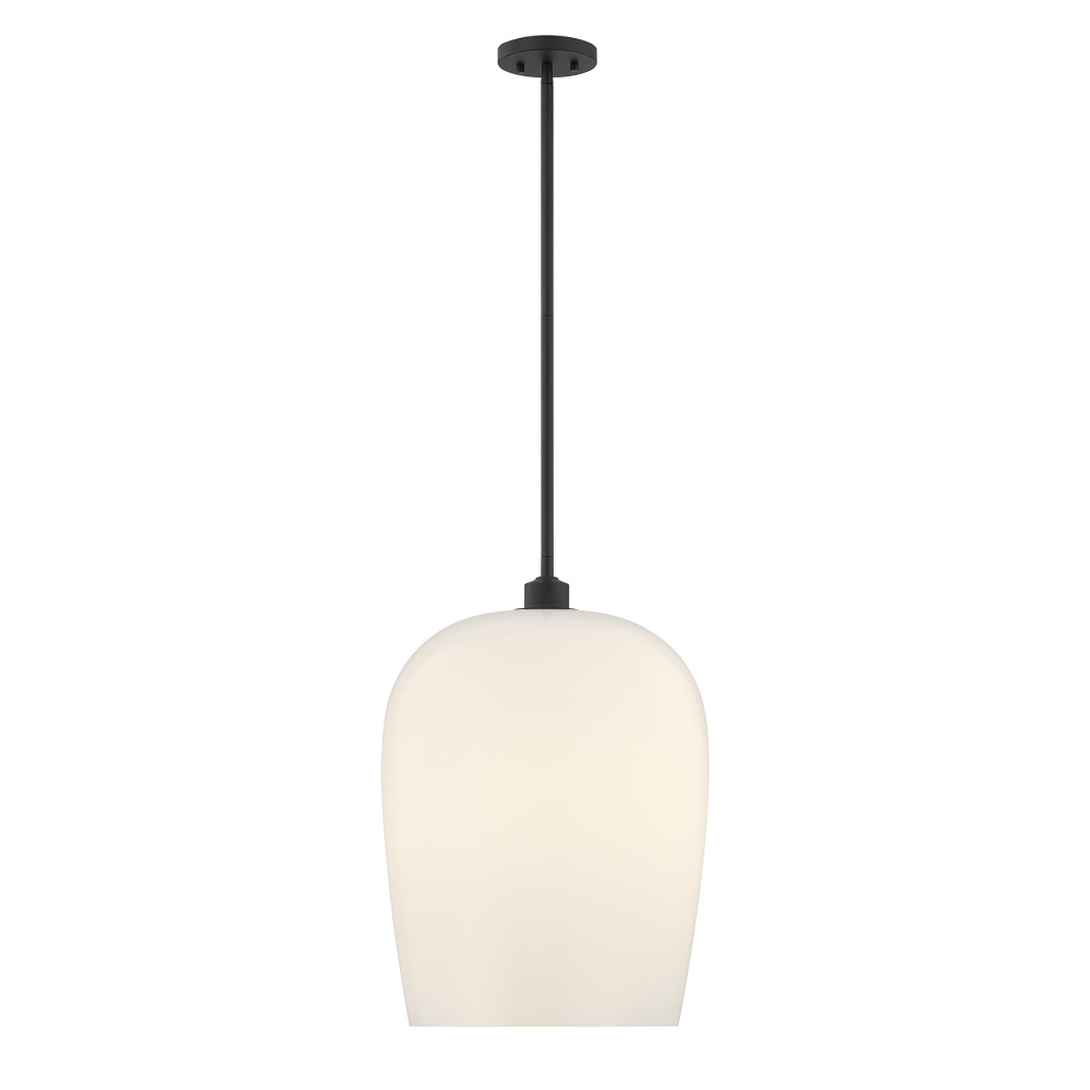 Livingston 1-Light Pendant in Matte Black