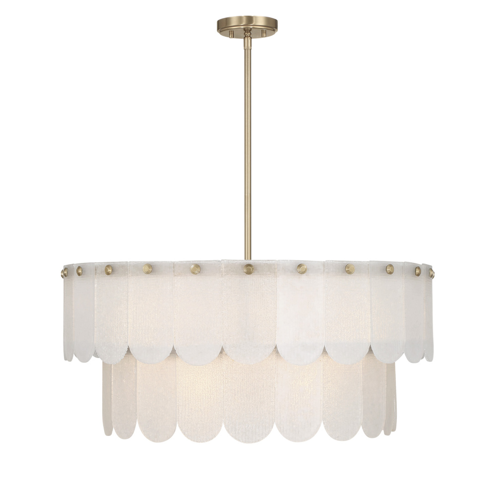 Ashton 10-Light Pendant in Noble Brass