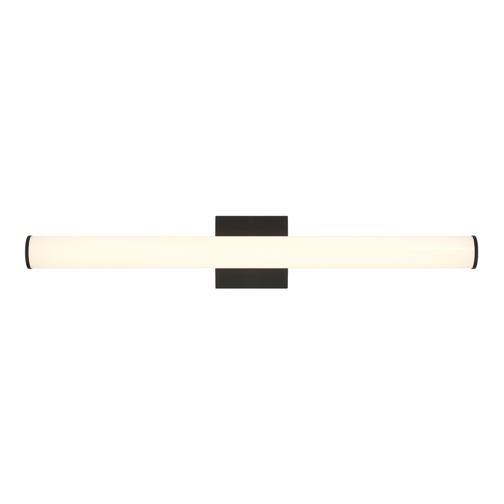 Colt 30" Contemporary LED Cylinder Vanity Light in Black