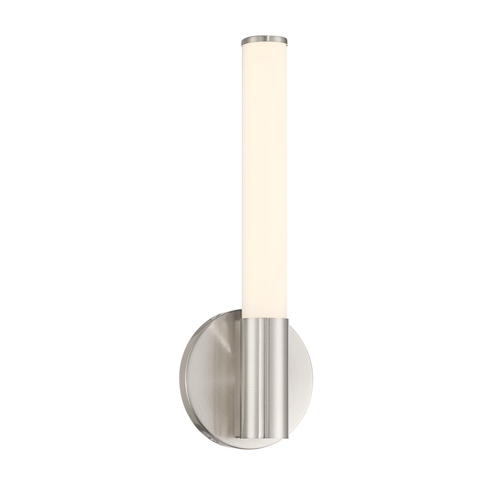 Connor 14" Mini Tube LED Cylinder Vanity Light in Satin Nickel