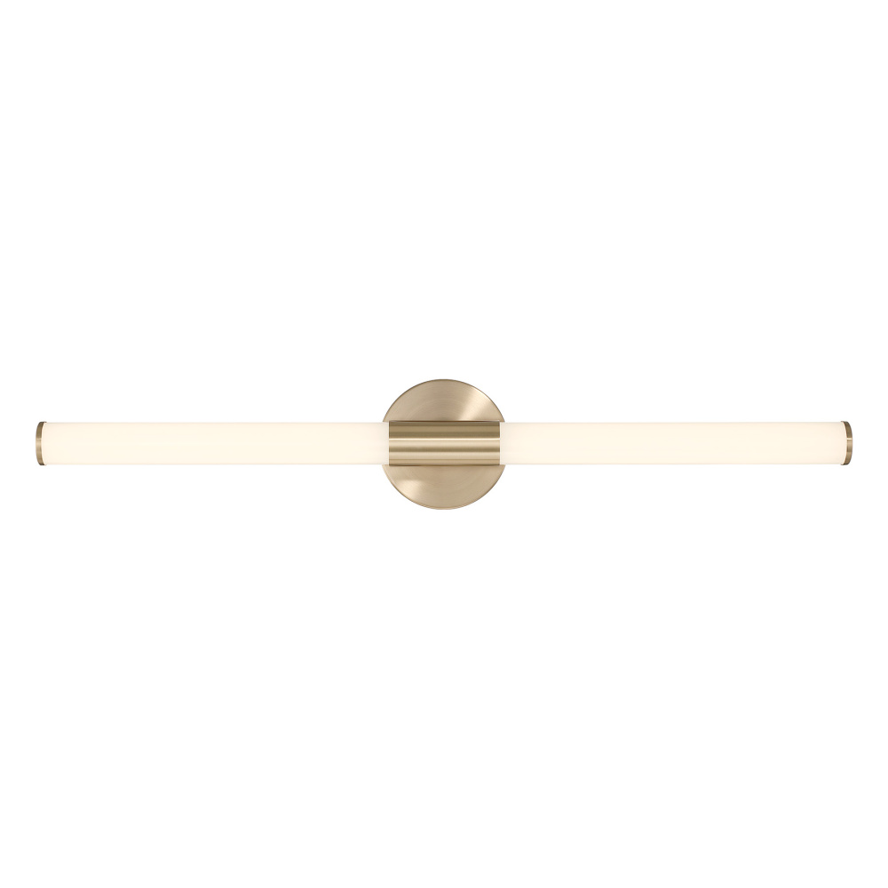 Connor 30" Mini Tube LED Cylinder Vanity Light in Brass