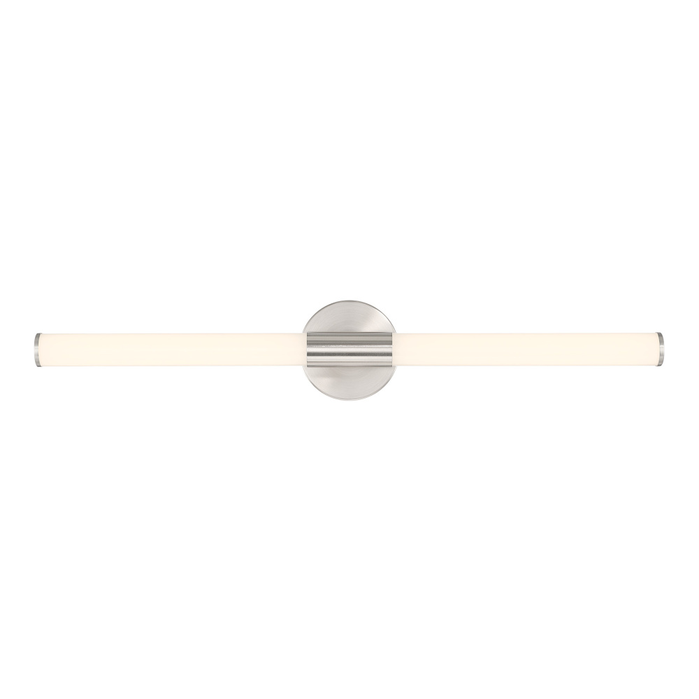 Connor 30" Mini Tube LED Cylinder Vanity Light in Satin Nickel