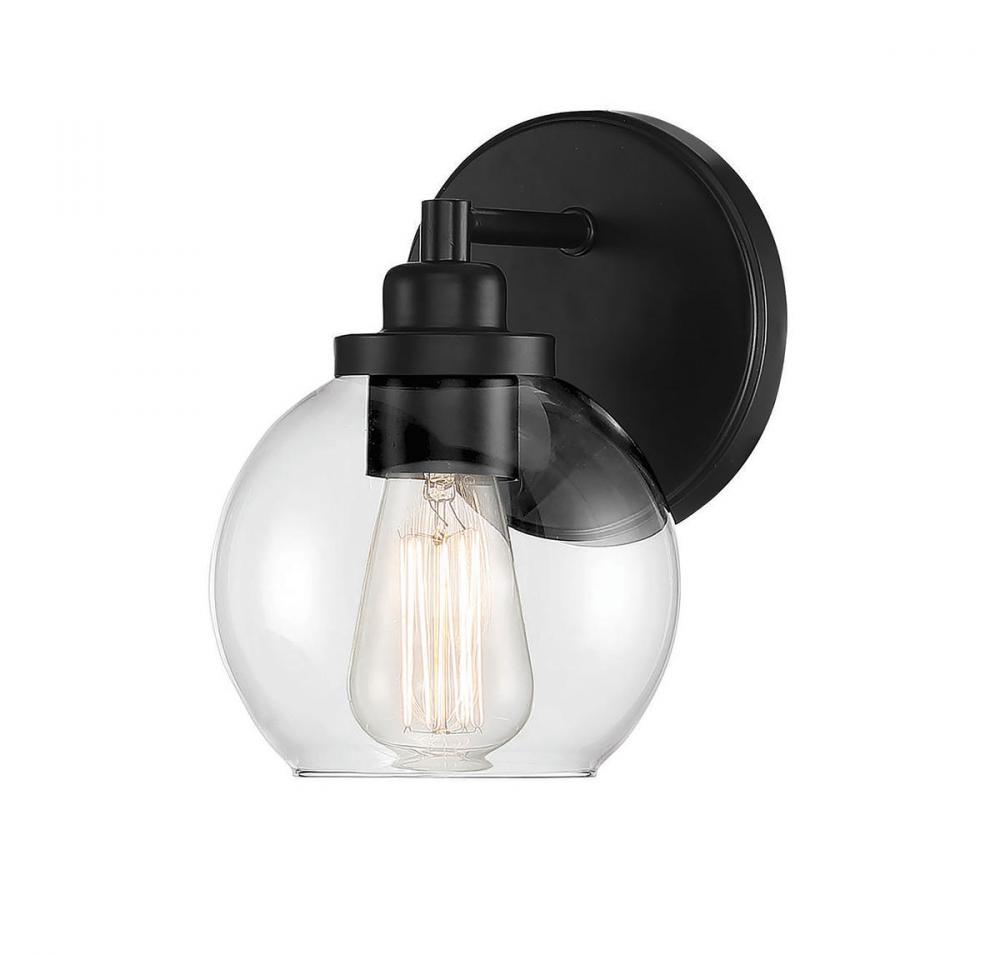 Carson 1-Light Wall Sconce in Matte Black