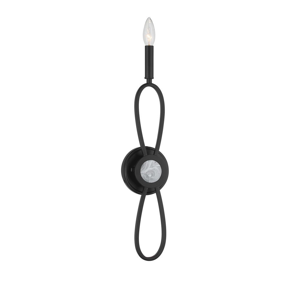 Minette 1-Light Wall Sconce in Matte Black