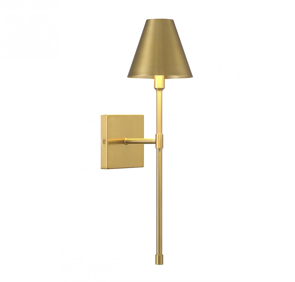 Jefferson 1-Light Wall Sconce in Warm Brass