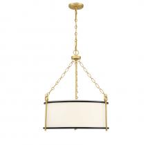 Savoy House 7-1920-3-261 - Kian 3-Light Pendant in Matte Black with True Gold