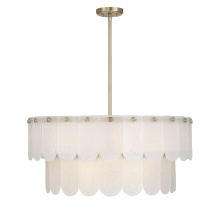 Savoy House 7-9800-10-127 - Ashton 10-Light Pendant in Noble Brass