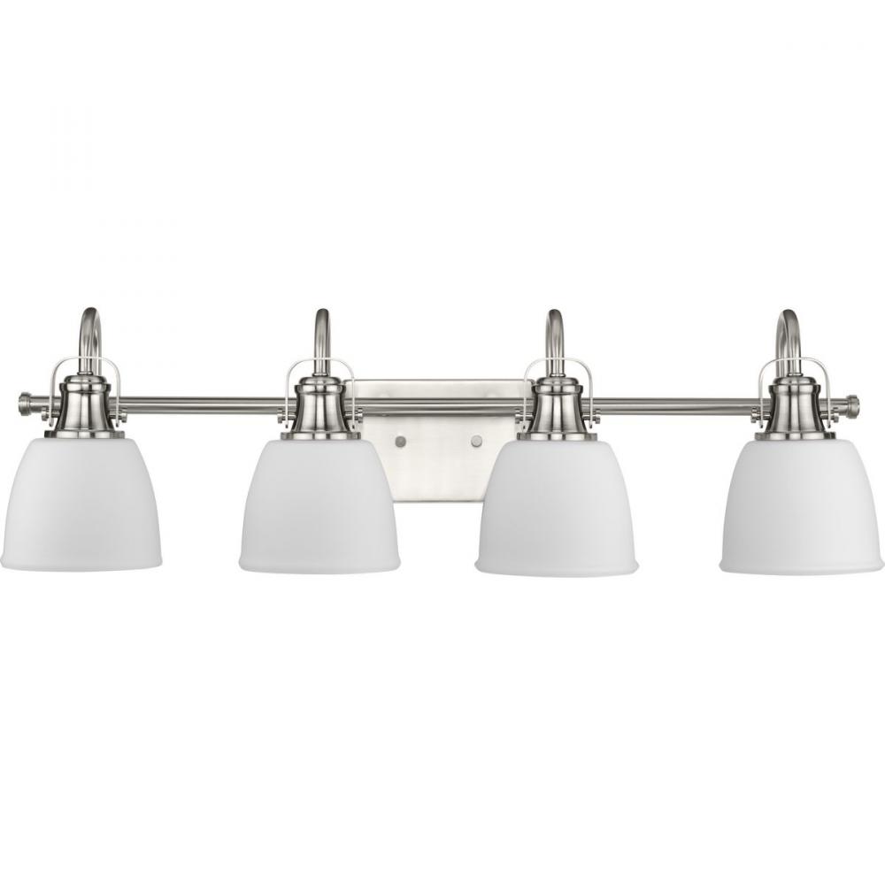 Preston Collection Four-Light Brushed Nickel Coastal Bath and Vanity Light