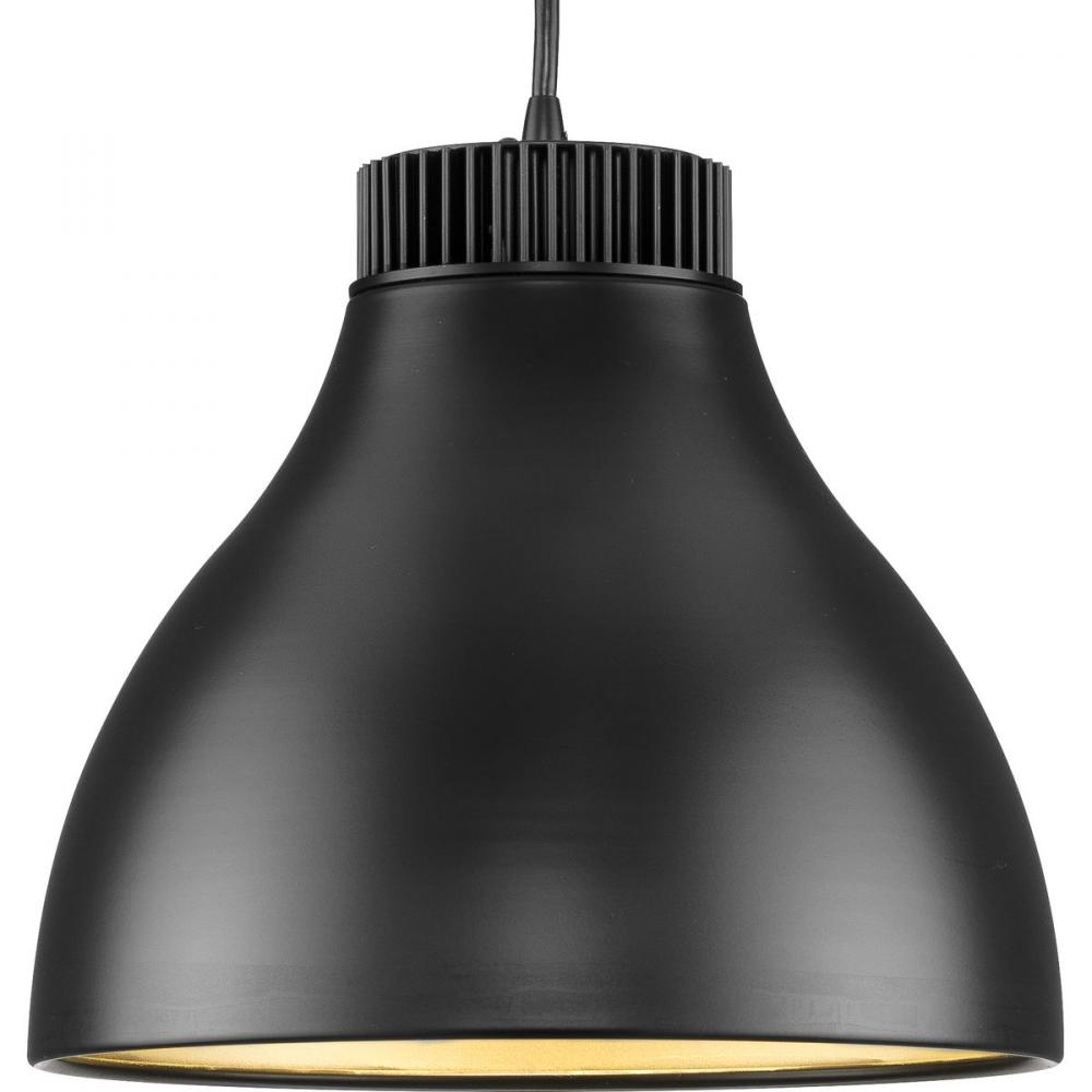 Radian LED Collection Modern Matte Black Metal Pendant