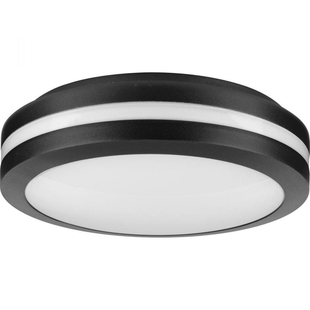 Hard Nox Collection Black 12" Die Cast Round Flush Mount Light