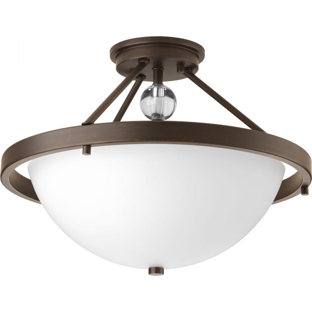 Compass Collection Two-Light 16" Semi-Flush Mount