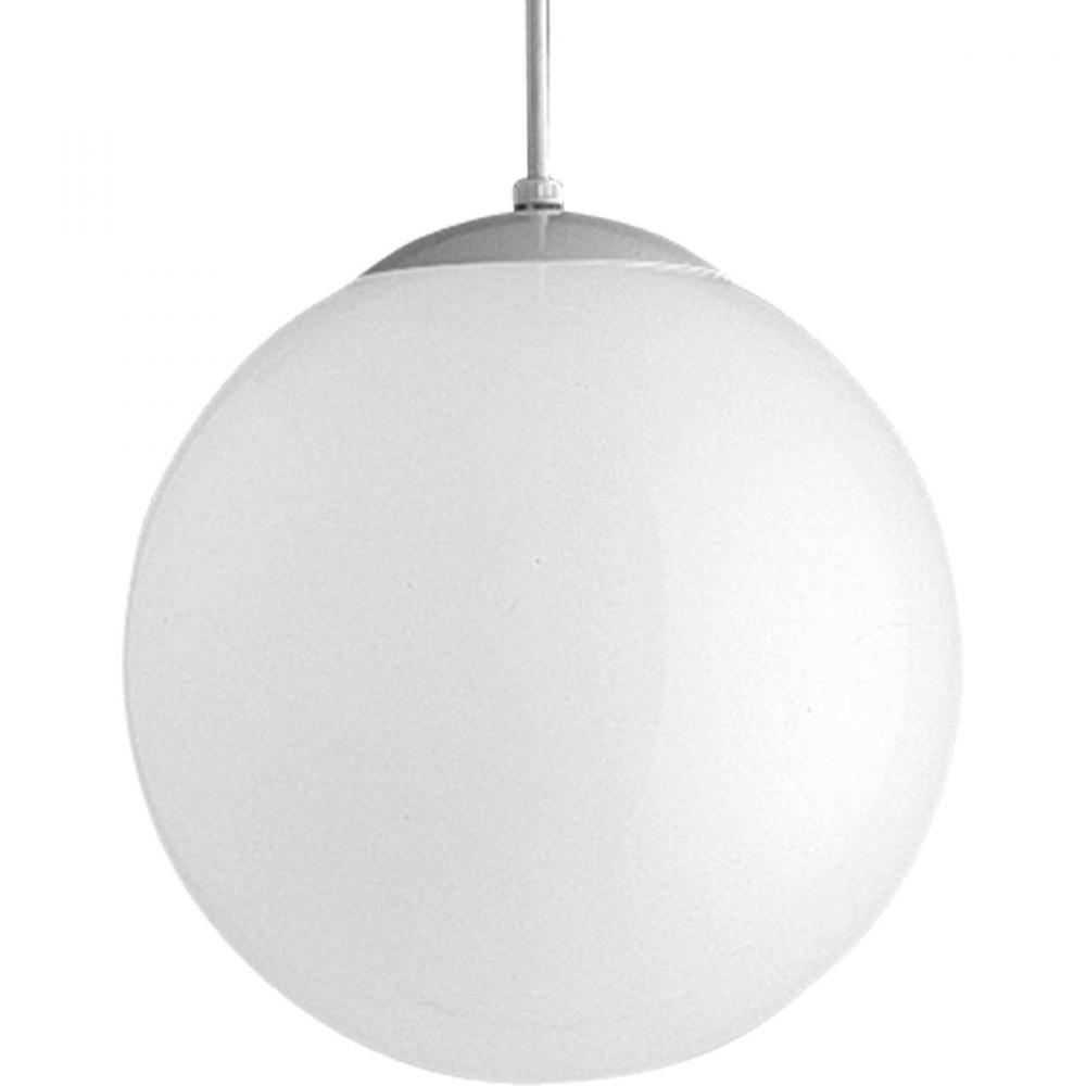 Opal Globes Collection One-Light White  Glass Modern Pendant Light