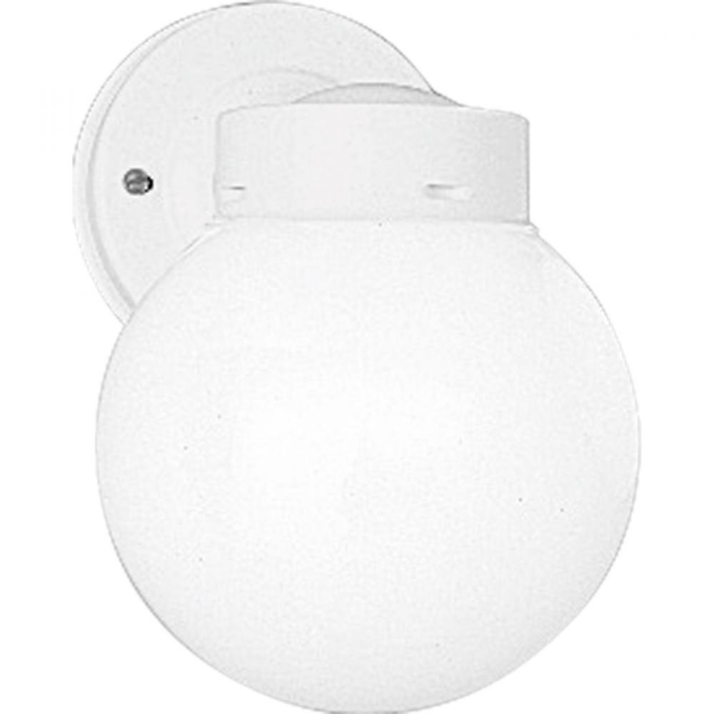 One-Light 6" Glass Globe Outdoor Wall Lantern