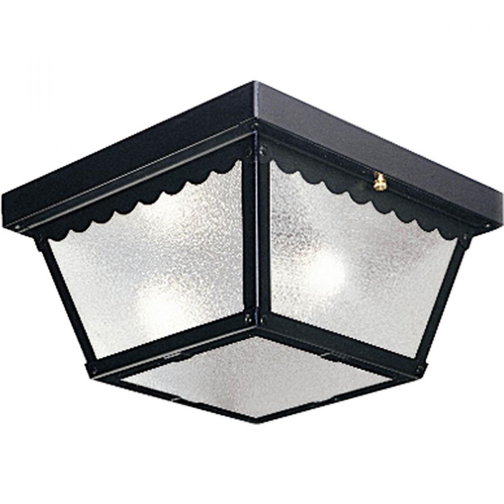 Two-Light 9-1/4" Flush Mount for Indoor/Outdoor use