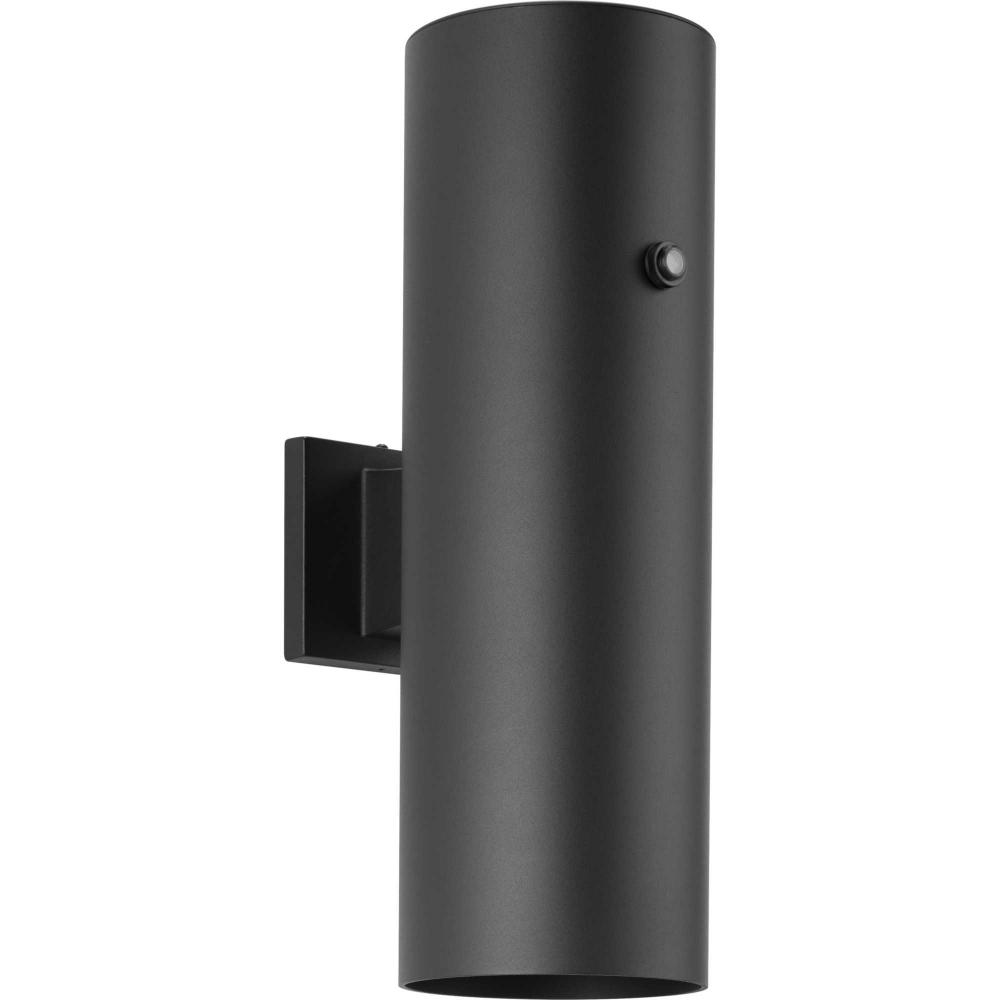 6"  Black LED Outdoor Aluminum Up/Down Wall Mount Cylinder with Photocell