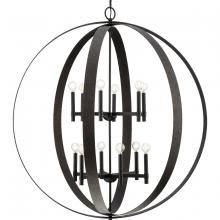 Progress P400409-31M - Allegheny Collection Twelve-Light Matte Black Rustic Modern Pendant