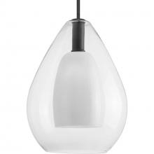 Progress P500439-31M - Carillon Collection One-Light Matte Black Large Contemporary Pendant