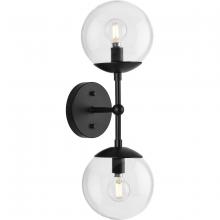 Progress P710114-31M - Atwell Collection Two-Light Matte Black Mid-Century Modern Wall Sconce
