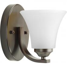 Progress P2008-20W - Adorn Collection One-Light Antique Bronze Etched Glass Traditional Bath Vanity Light