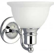 Progress P3161-15 - Madison Collection One-Light Polished Chrome Etched Glass Traditional Bath Vanity Light