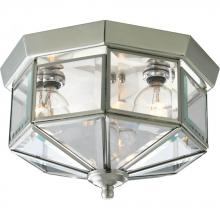 Progress P5788-09 - Three-Light Beveled Glass 9-3/4" Close-to-Ceiling