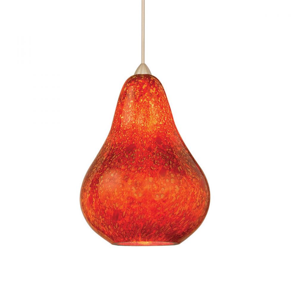 Pyri Quick Connect Pendant - Red Shade with Dark Bronze Socket Set