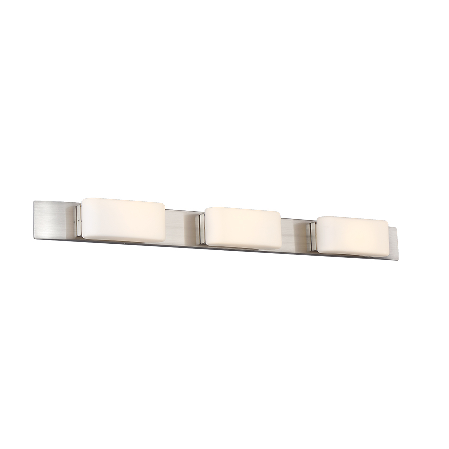Dice 35in LED Bathroom Vanity & Wall Light 3000K in Brushed Nickel