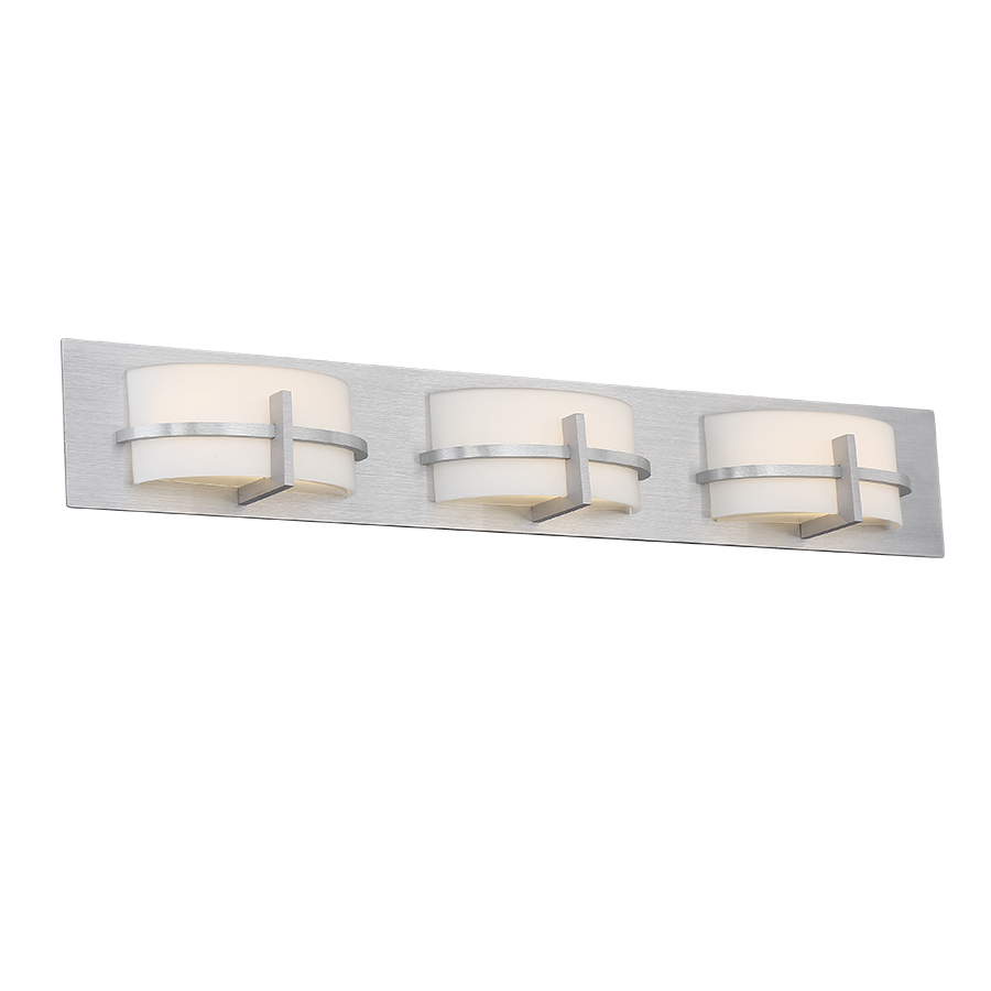 Compass 33in LED Bathroom Vanity & Wall Light 3000K in Brushed Aluminum