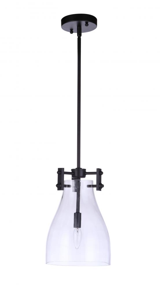 Chardonnay 1 Light Mini Pendant in Flat Black