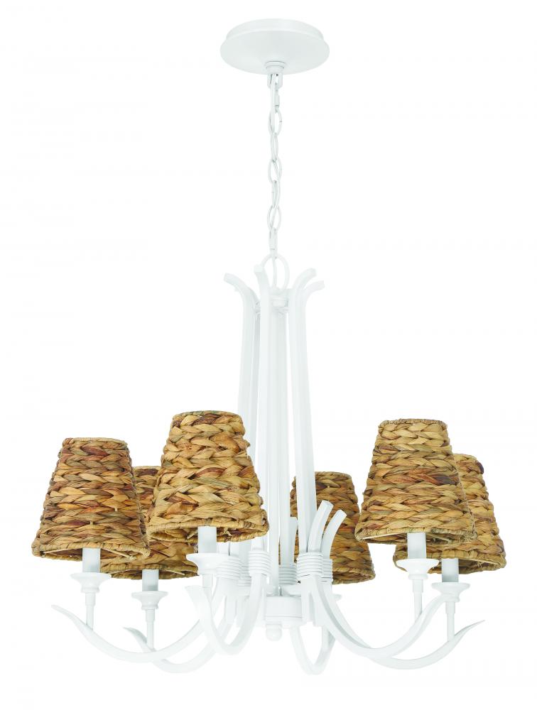 Kokomo 6 Light Chandelier in Matte White