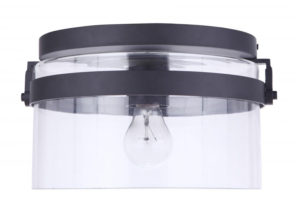 Franklin 1 Light Outdoor Flush Mount in Midnight