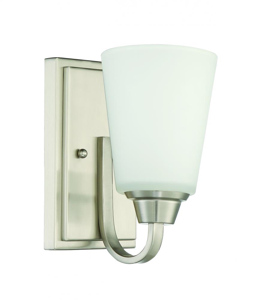 Grace 1 Light Wall Sconce in Brushed Polished Nickel