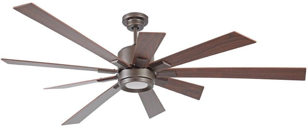 Katana 72" 9-Blade Ceiling Fan in Espresso w/ Walnut Blades; Light Kit Included (optional)