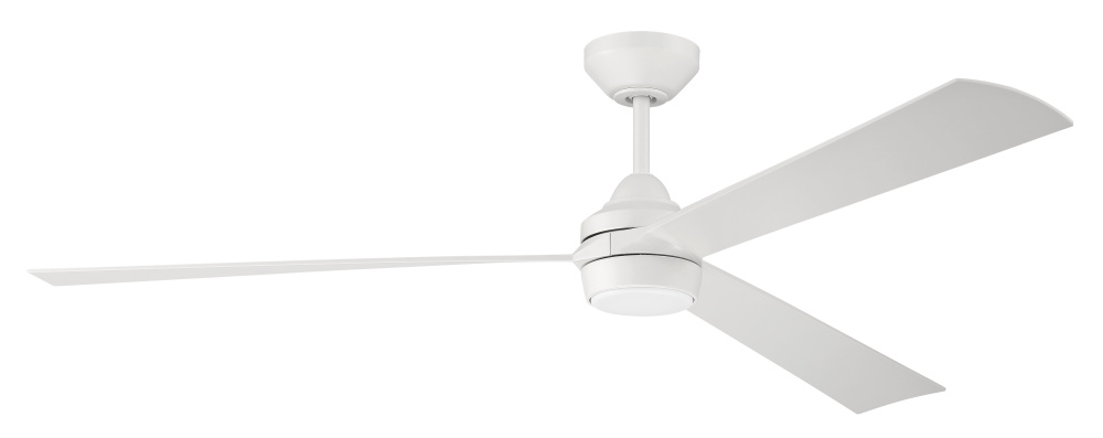 Sterling 60" 3-Blade Indoor/Outdoor (Wet) Ceiling Fan in White w/ White Blades