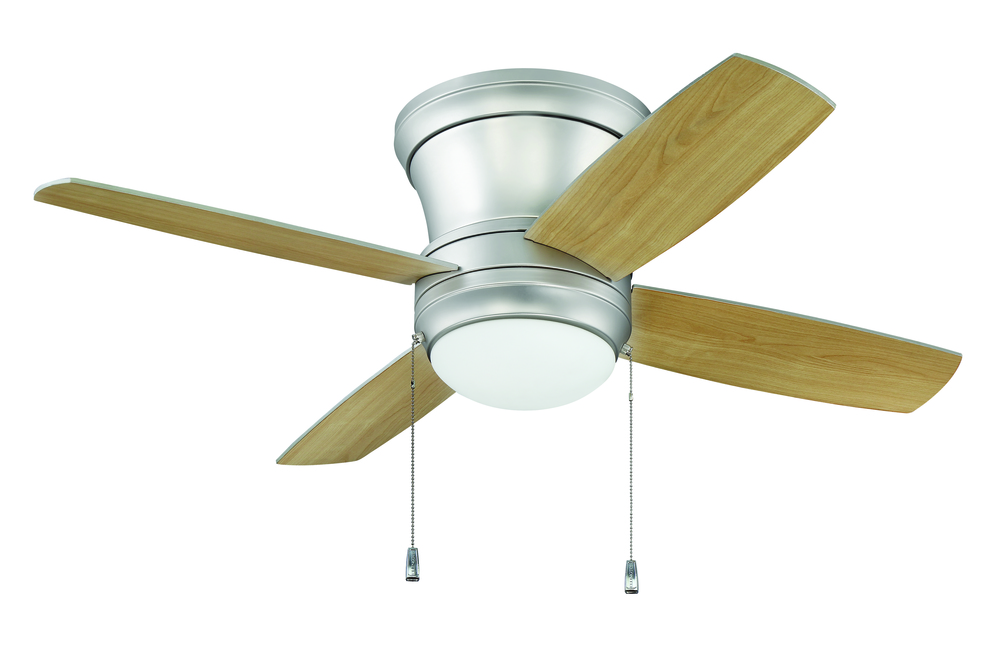 Laval 52" Hugger Ceiling Fan with Blades and Light in Brushed Pewter