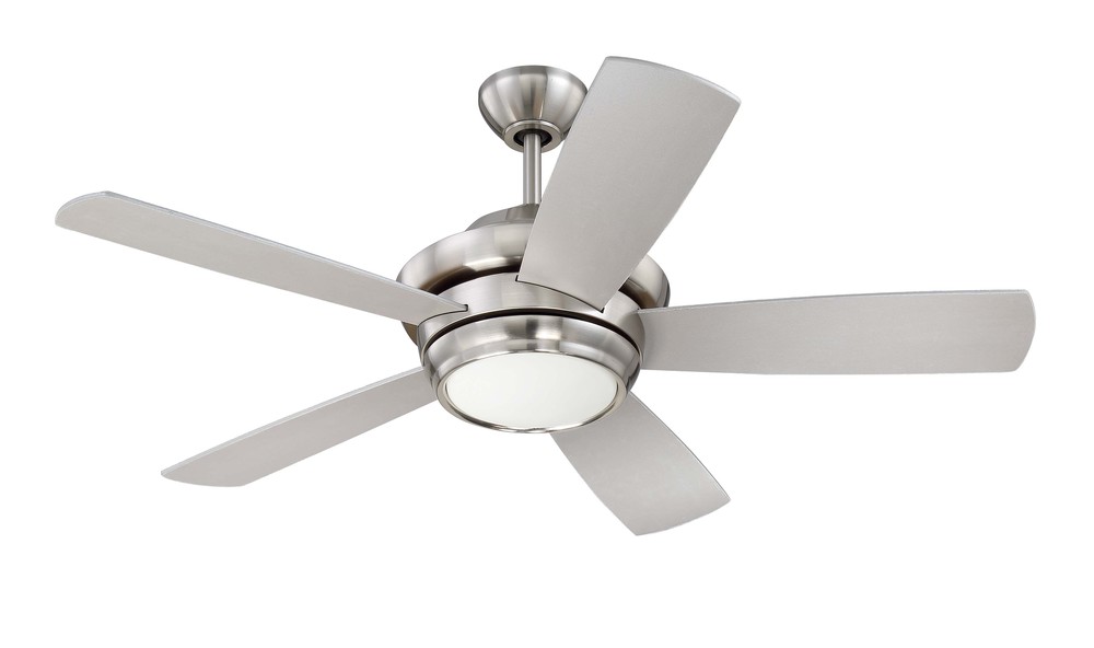 Tempo 44" Ceiling Fan with Blades and LED Light Kit in Brushed Polished Nickel