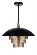 Craftmade P1010FBMG-LED - 19" Diameter Sculptural Statement Dome Pendant with Perforated Metal Shades