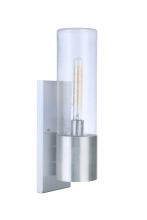Craftmade ZA3910-SA-LED - Sabre 1 Light Outdoor Medium Wall Lantern w/ LED Accent in Satin Aluminum