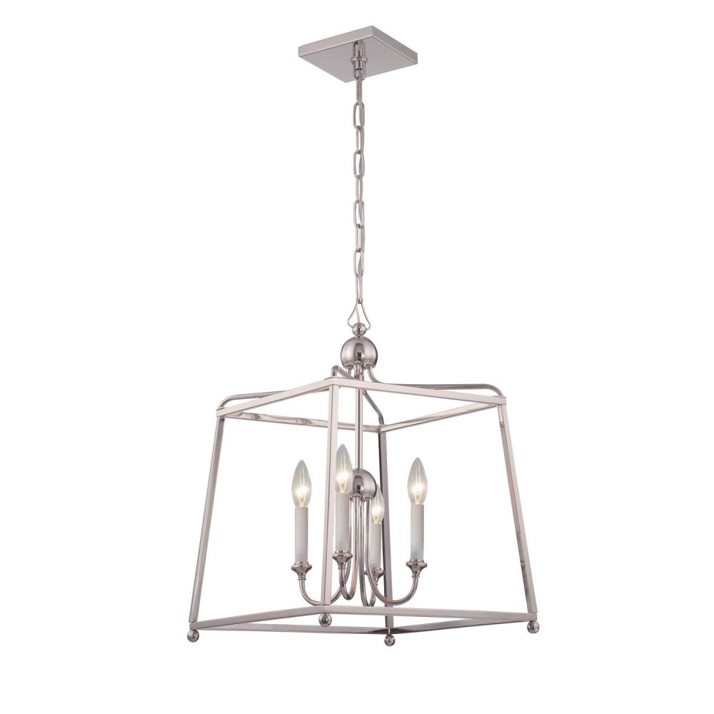 Libby Langdon for Crystorama Sylvan 4 Light Polished Nickel Mini Chandelier