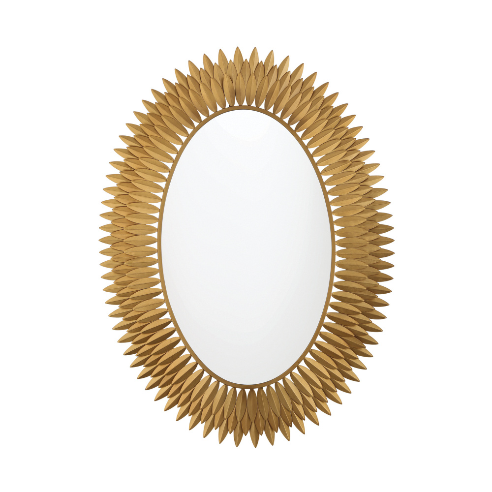 Broche 31.25'' Integrated LED Antique Gold Mirror
